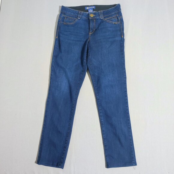 Democracy Jeans women's size 6 ink blue Angie "Ab"Solution Straight leg jeans - Picture 1 of 13